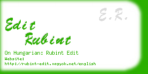 edit rubint business card